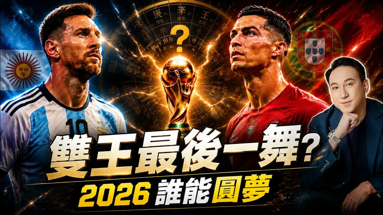 【2026世界盃特輯】球星命運一早註定？振鴻師傅從八字三柱看透美斯與C朗，神級剖析球王命格，為你揭秘絕代雙驕無法被複製嘅傳奇球風與命運！視頻封面